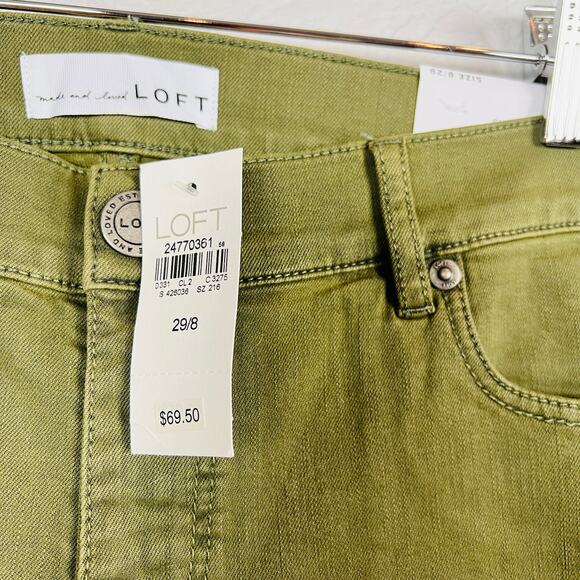 NEW! LOFT Modern Skinny Crop Trouser Pant Jeans Olive - 29 - Picture 3 of 5